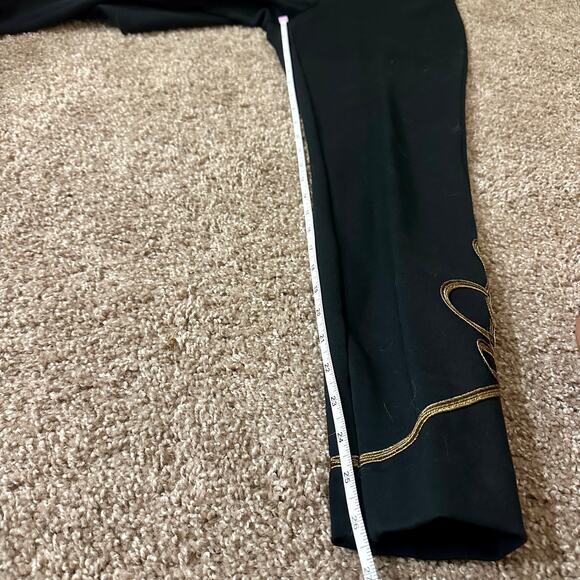 Polo Ralph Lauren Black/Gold Bottom Embroidery, Skinny/Stretch Dress Pants- M - Picture 7 of 11